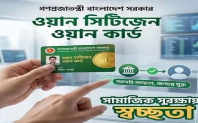 দেশে চালু হচ্ছে ‘ওয়ান সিটিজেন ওয়ান কার্ড’
