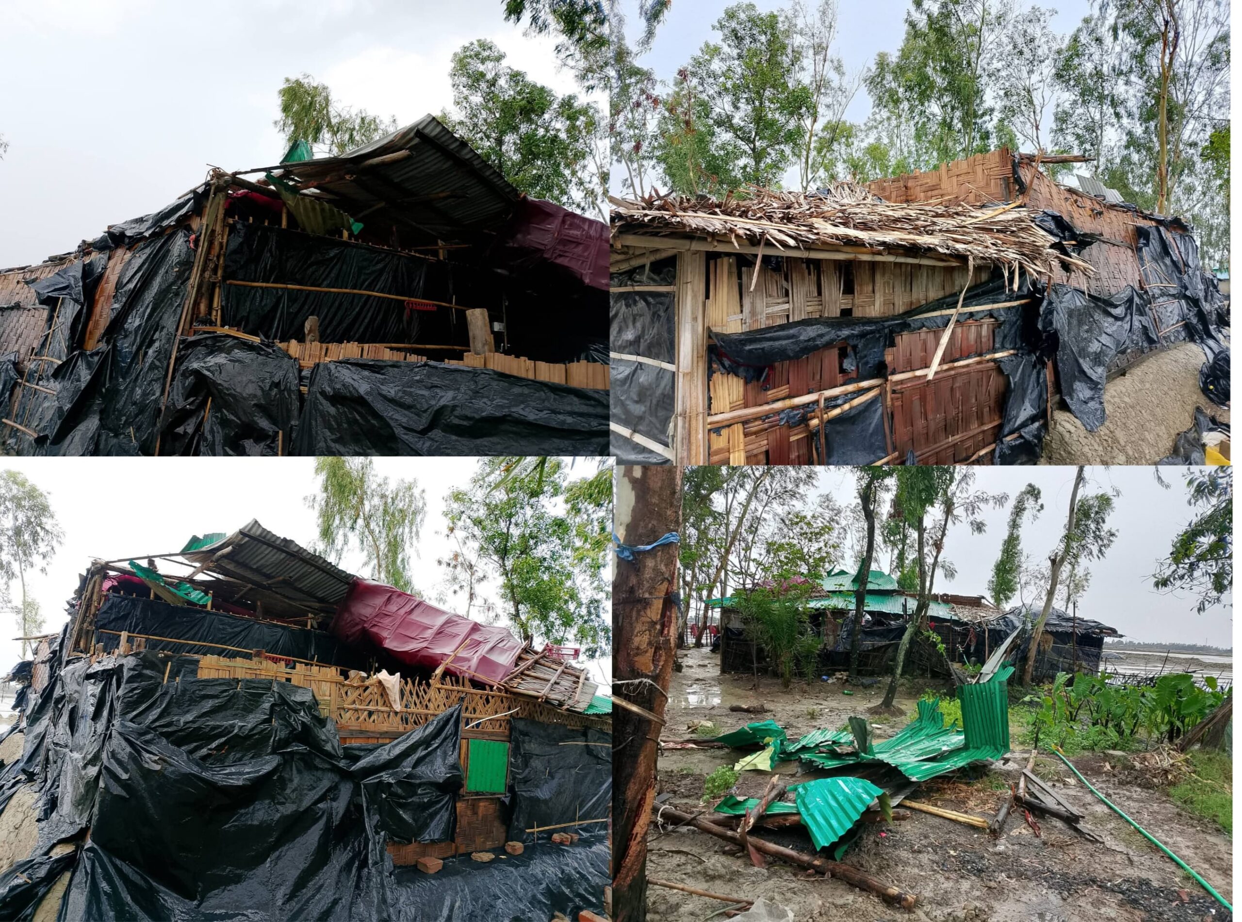 পেকুয়ায় ঝড়-বৃষ্টির তাণ্ডব, খোলা আকাশের নিচে ৪ পরিবার