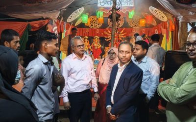 পেকুয়ায় পূজা মণ্ডপ পরিদর্শন করেন জেলা প্রশাসক আবদুল মান্নান