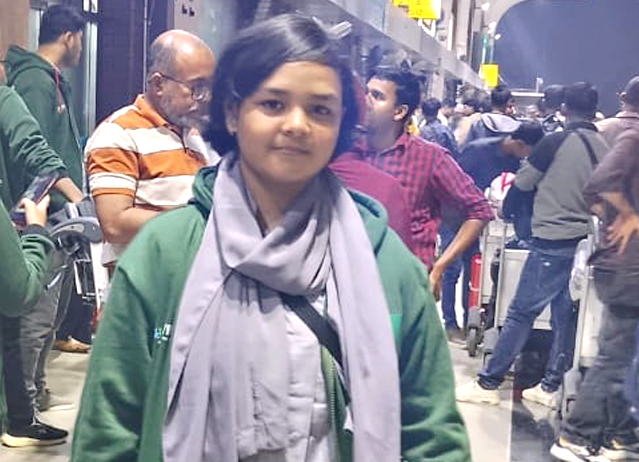 সিঙ্গাপুরের পথে মরিয়ম হোসেন ন্যান্সি