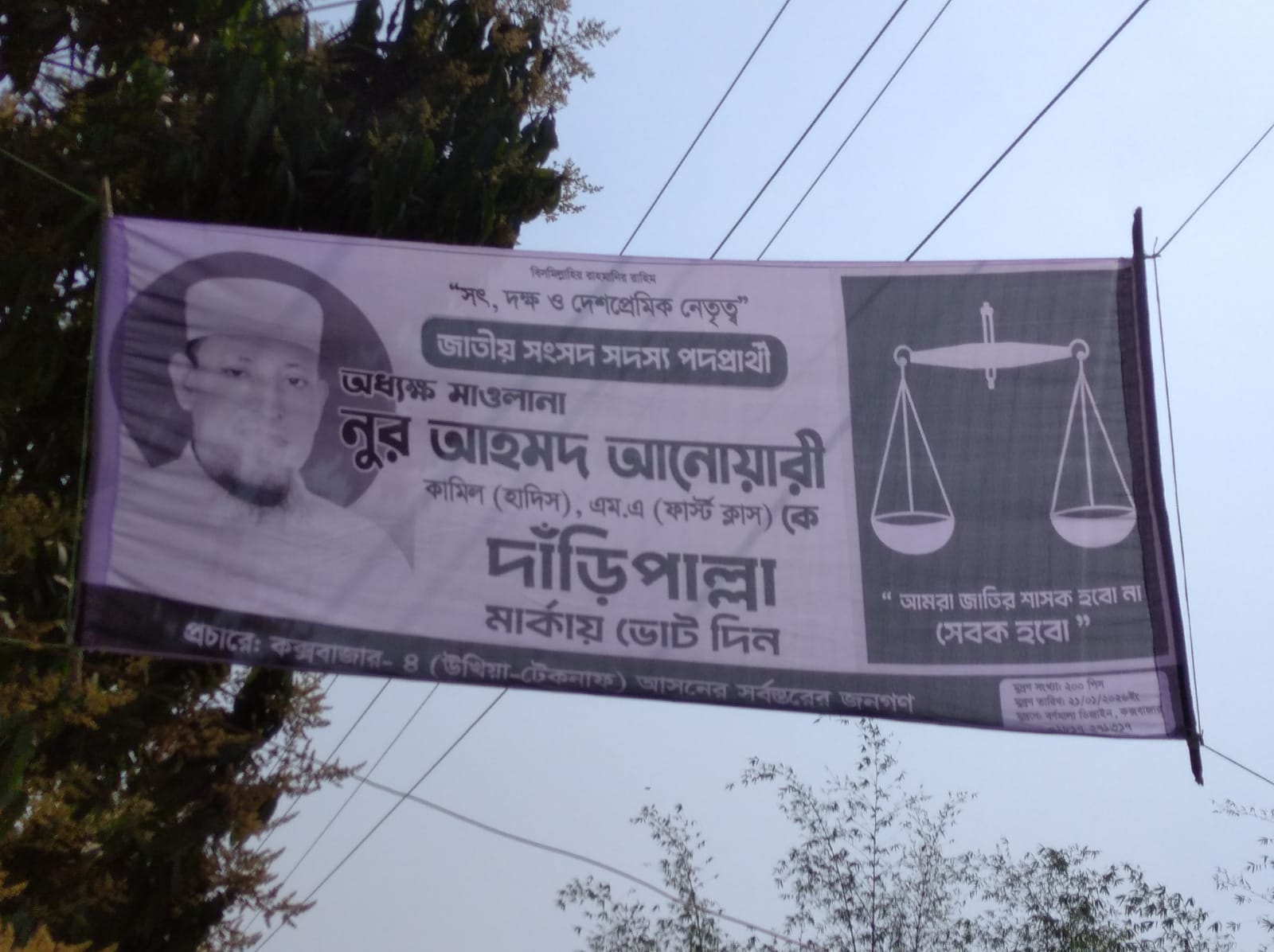 রাজাপালংয়ে দাড়ি পাল্লার ১৫টি ব্যানার উধাও, অক্ষত ধানের শীষ