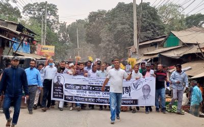 লামায় বিএনপি প্রার্থীর প্রচার মিছিলে জাবেদ রেজার জনসংযোগ