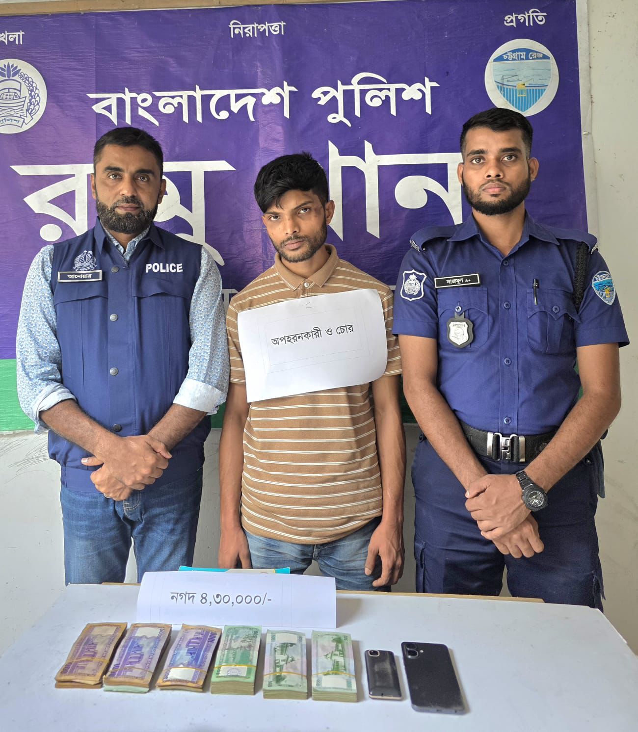 রামুতে ৩২ লাখ টাকা চুরি ও অপহরণ: নারায়ণগঞ্জ থেকে প্রধান আসামি গ্রেফতার!